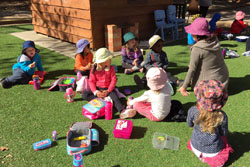 Preschool students at lunch